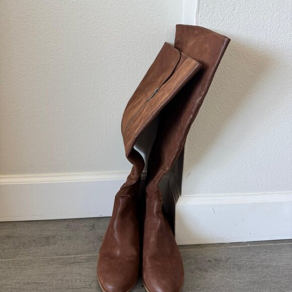 MIA Brown Suede Knee-High Boots | Flat Low Heel | Size 9.5 - Picture 10 of 10